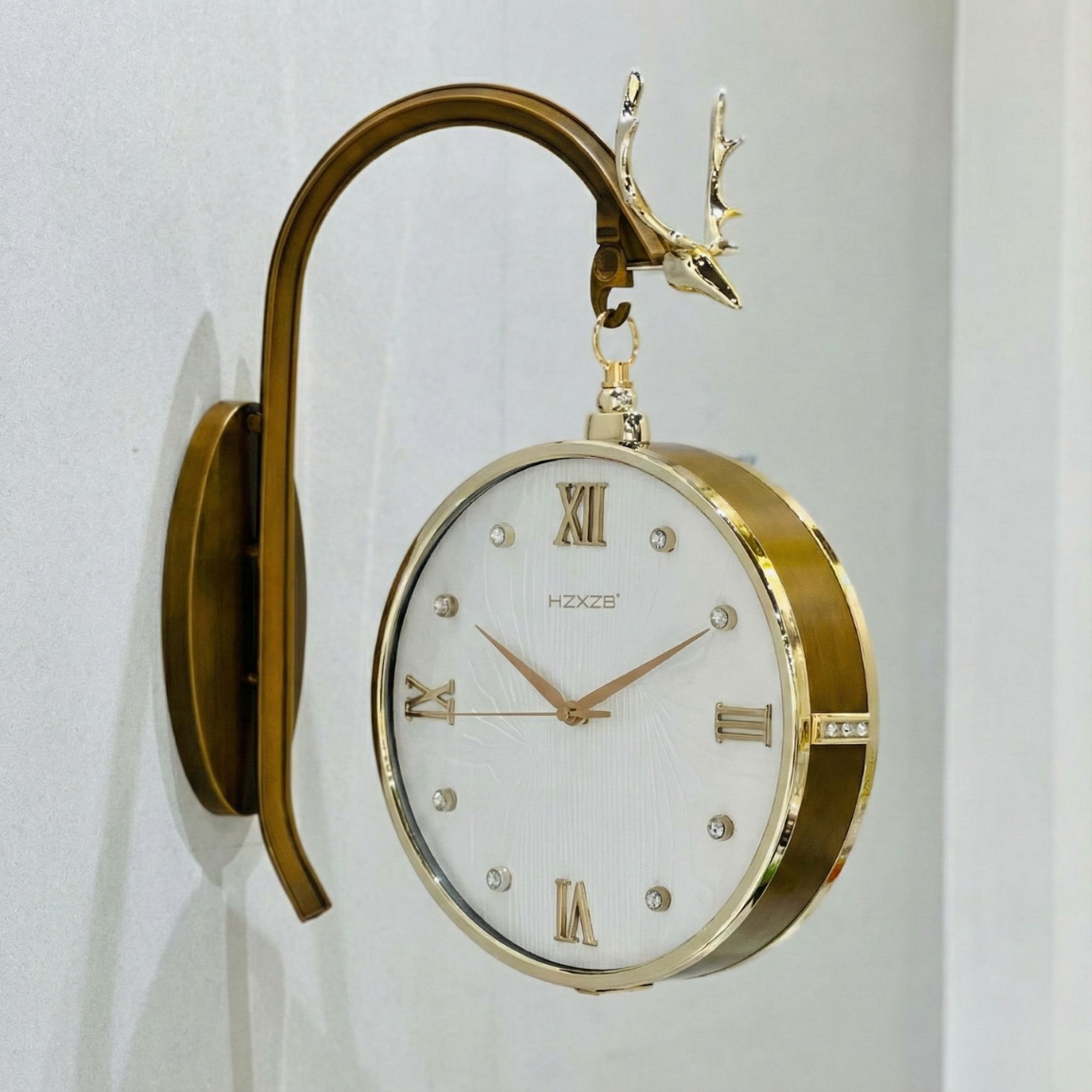 Dual Dial Hanging Clock