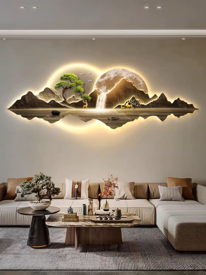 3D Crystal wall decor with LED lights