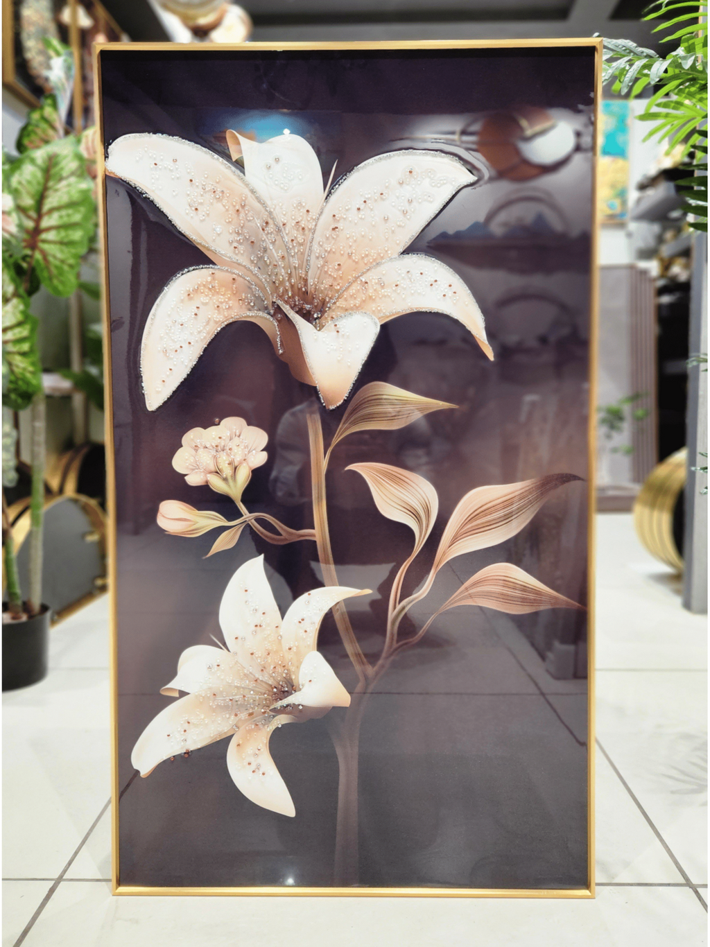 Crystal Paintings Shimmering Lily Serenade Crystal Painting