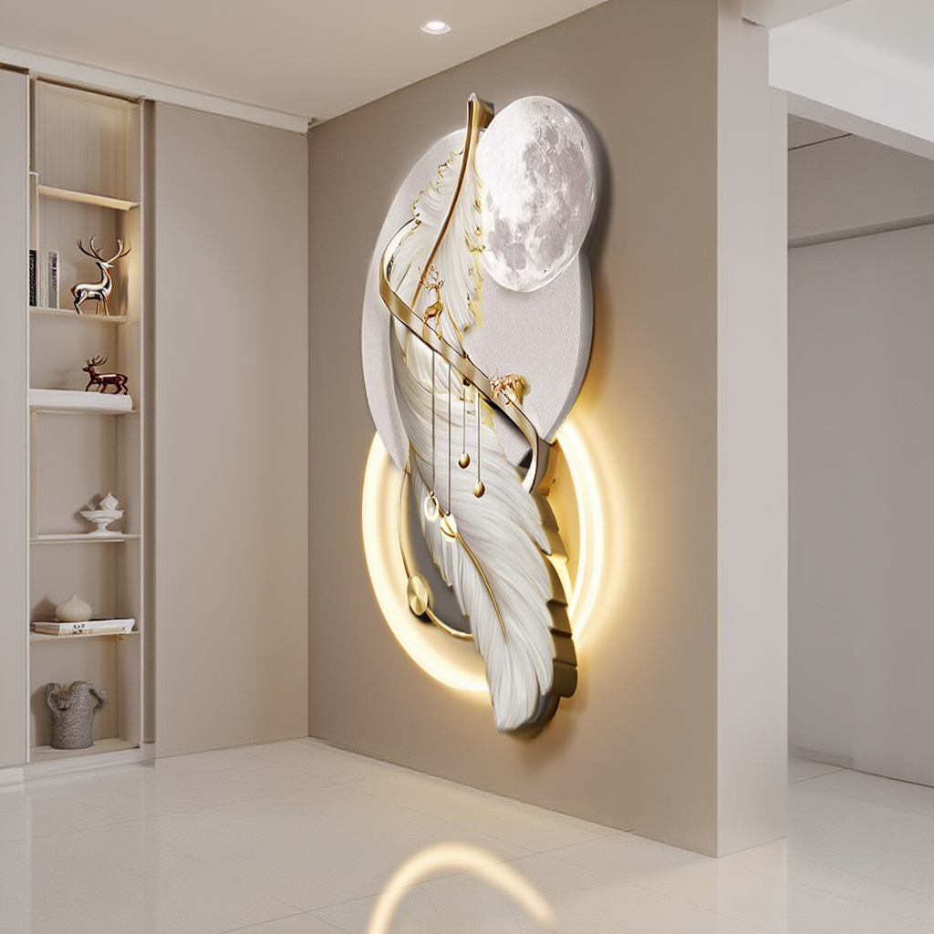 3D Crystal wall decor with LED light