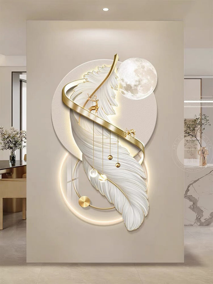 LED Crystal Paintings 3d Modern Crystal Wall Art For Wall Decor With LED Lights