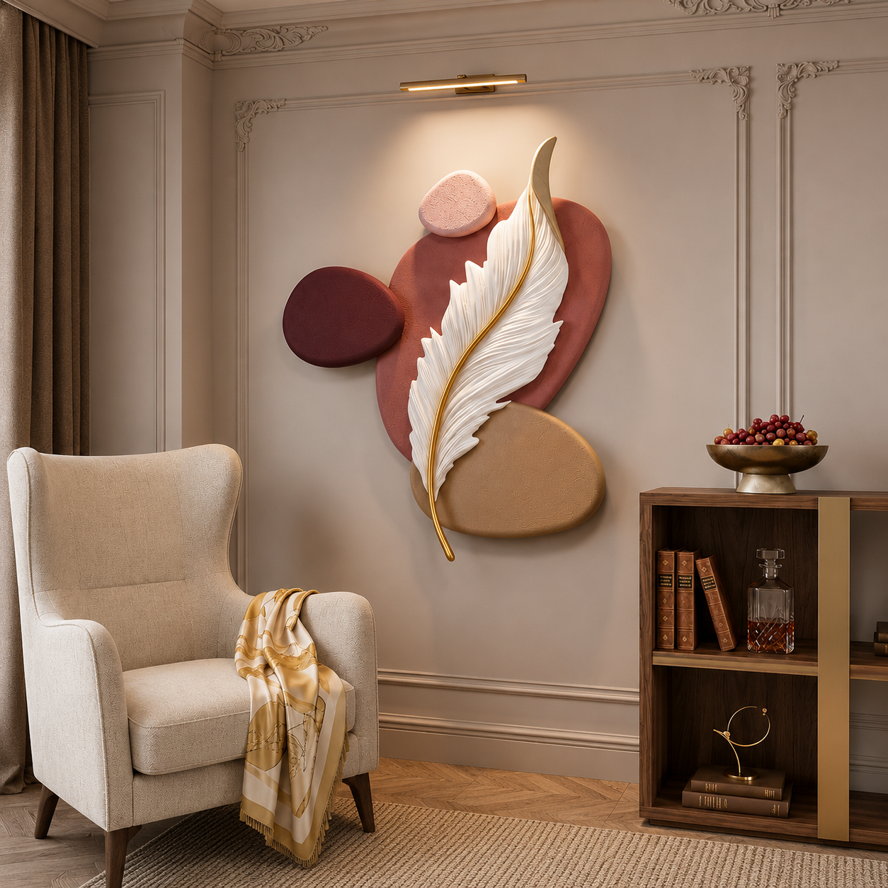 Relife Luxury Feather Wall Decor