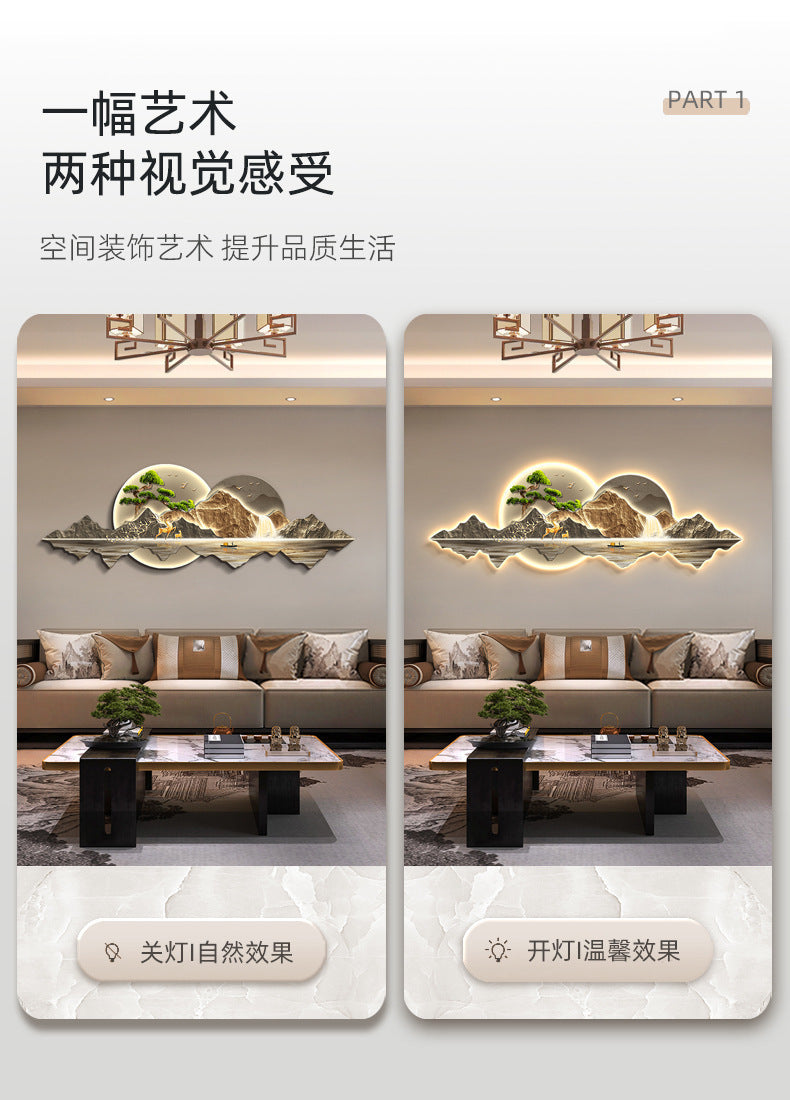 3D Crystal wall decor with LED lights