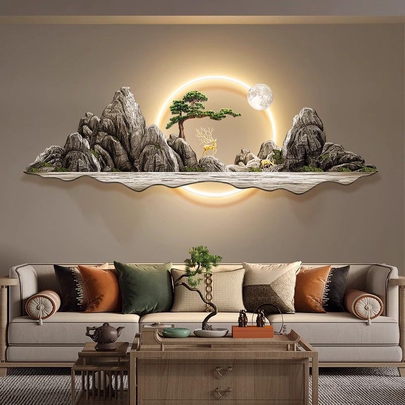 3D Crystal wall decor with LED lights