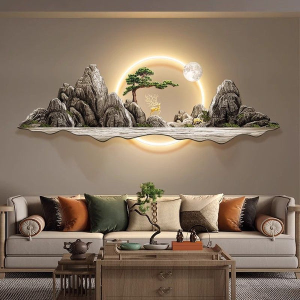 3D Crystal wall decor with LED lights