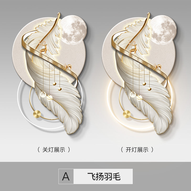 3D Crystal wall decor with LED light