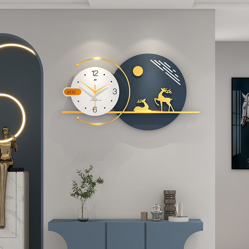 Metal Wall Clocks Modern Minimalist Creative Deer Wall Clock