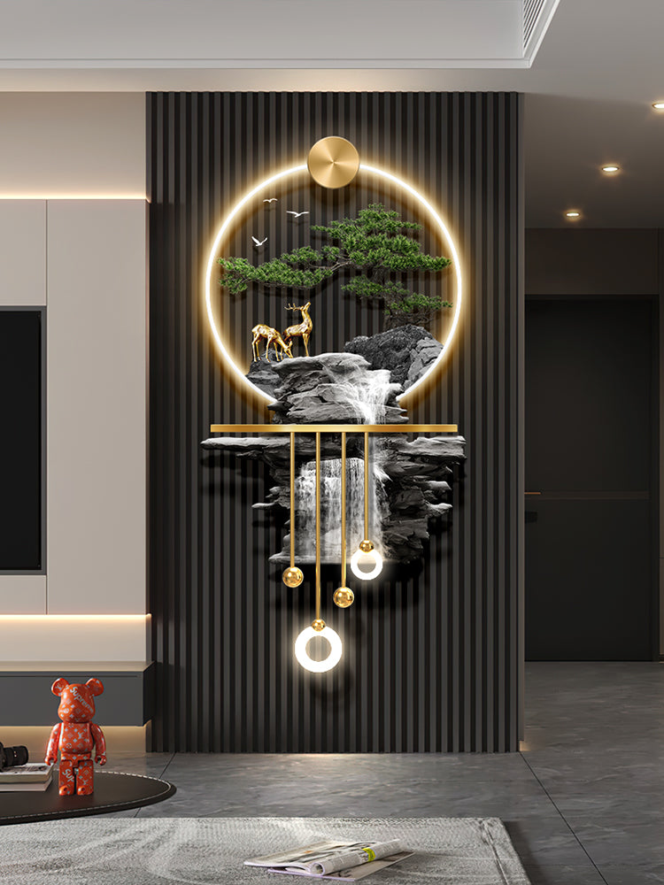 3D Crystal wall decor with LED lights