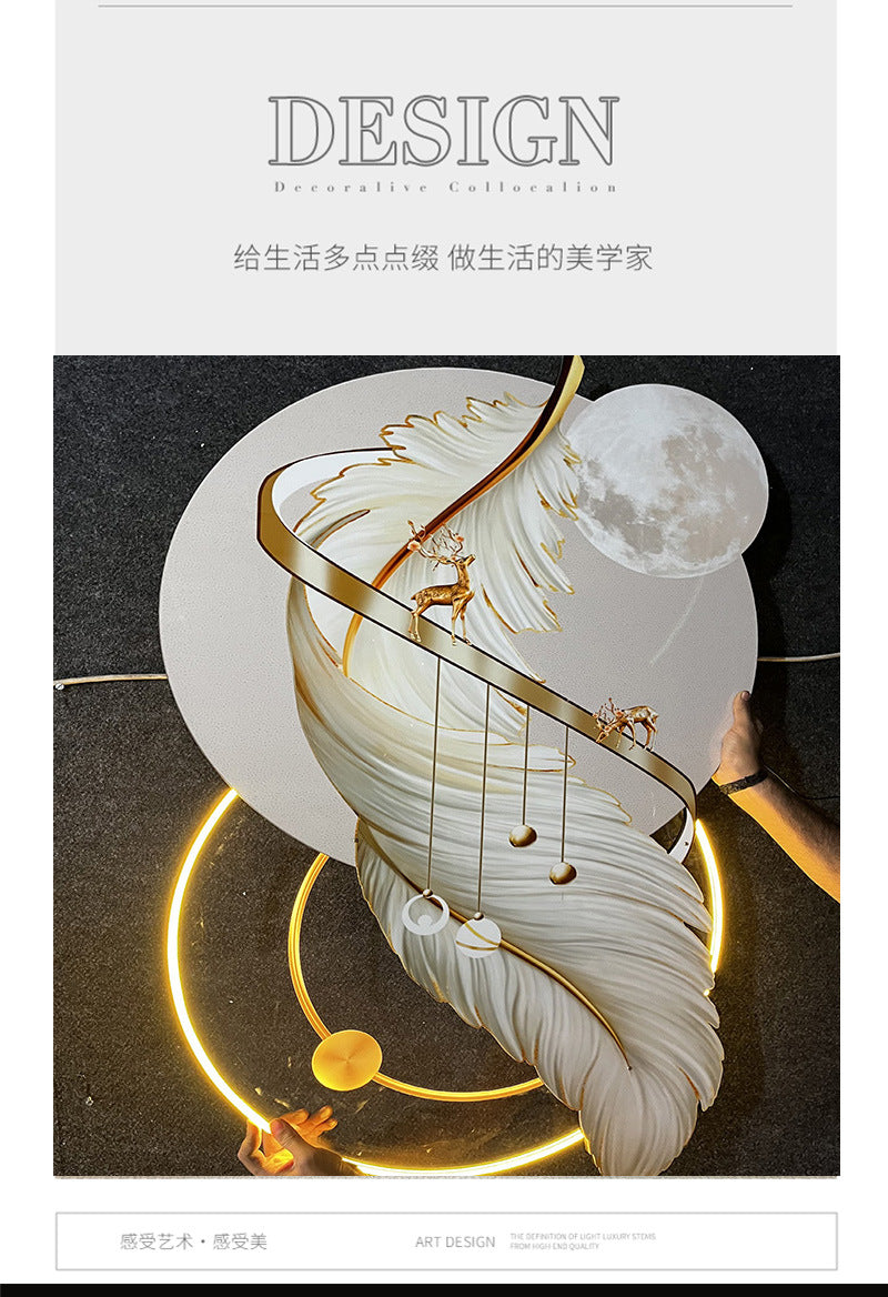 3D Crystal wall decor with LED light