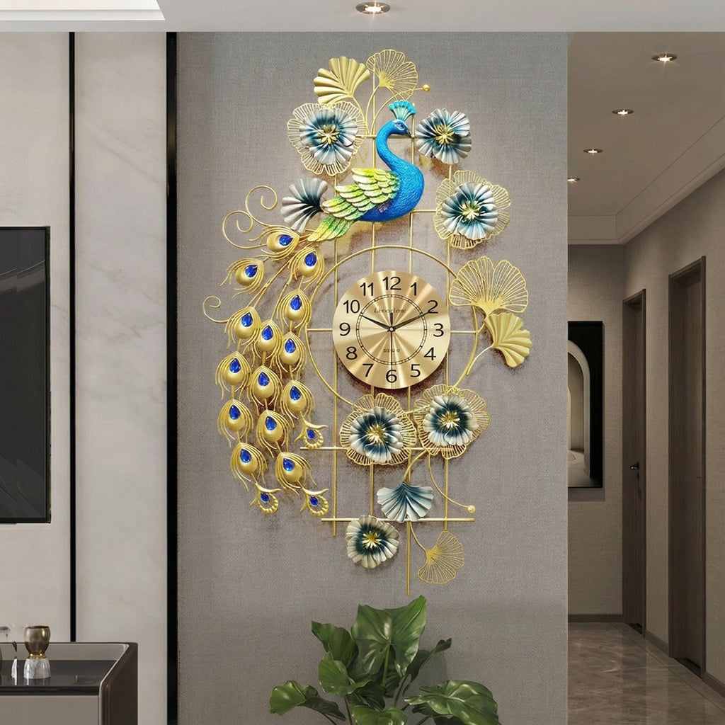 Peacock clock