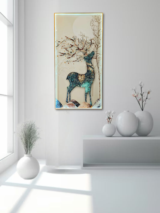 LED Crystal Paintings LUXURY WALL PAINTING Crystal & Glass Work LED Light