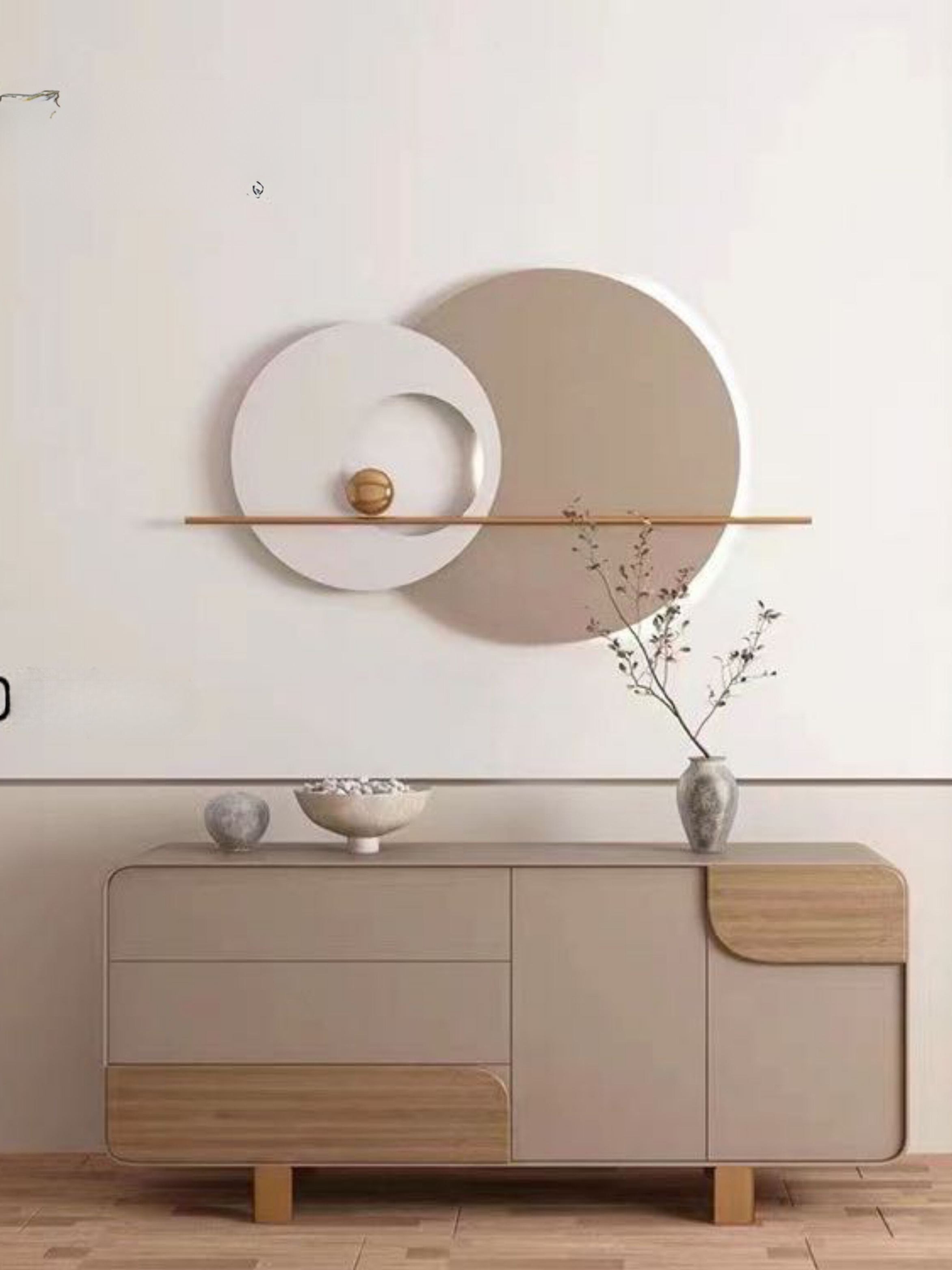 Metal Wall Art Modern Luxury Iron Deer in Moon Forest Decor Wall Art