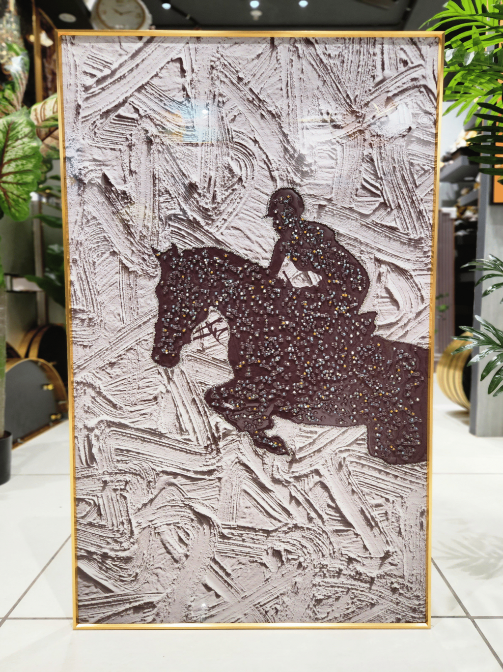 Crystal Paintings Equestrian Sparkle Hand-Embellished Crystal Horse Painting