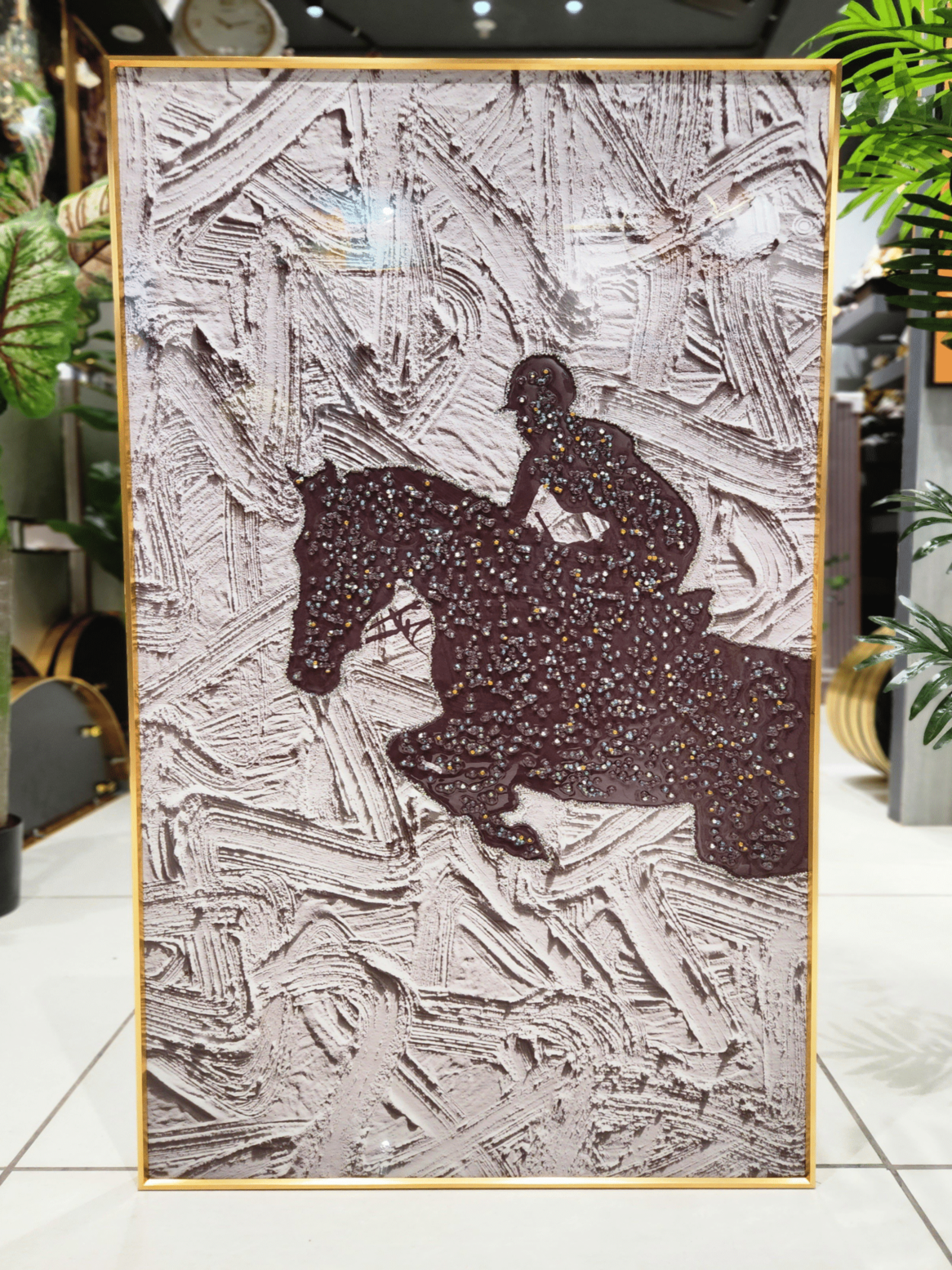 Crystal Paintings Equestrian Sparkle Hand-Embellished Crystal Horse Painting