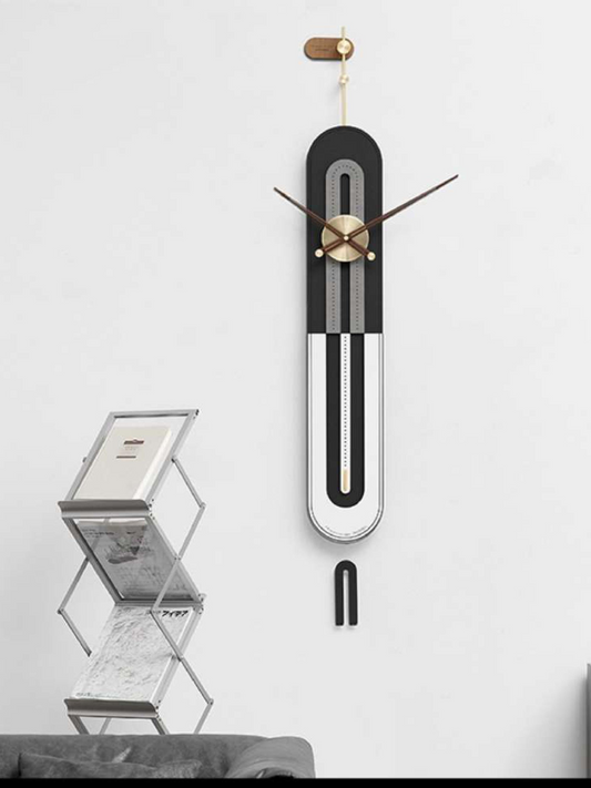 PVD wall clock Capsule Wall Clock White, Black, and Copper Dial