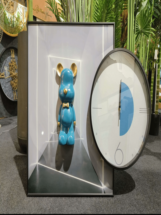 Premium Wall Clocks Modern Muse Clock Abstract Bear Designs