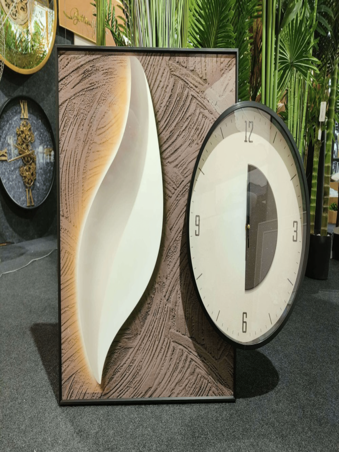 Premium Wall Clocks Lumina Sculpted Time Modern Abstract Wall Clock designs