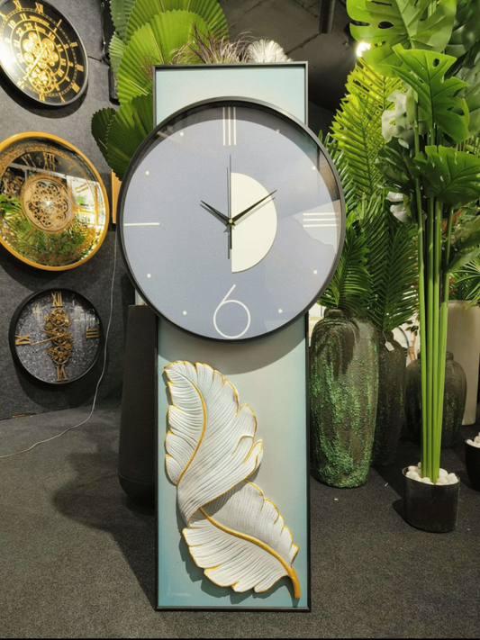 Premium Wall Clocks Feathered Time Modern Abstract Wall Clock with Elegant Detail