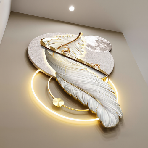 3D Crystal wall decor with LED light