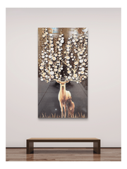 Crystal Paintings Majestic Stag and Fawn Crystal Embellished Painting