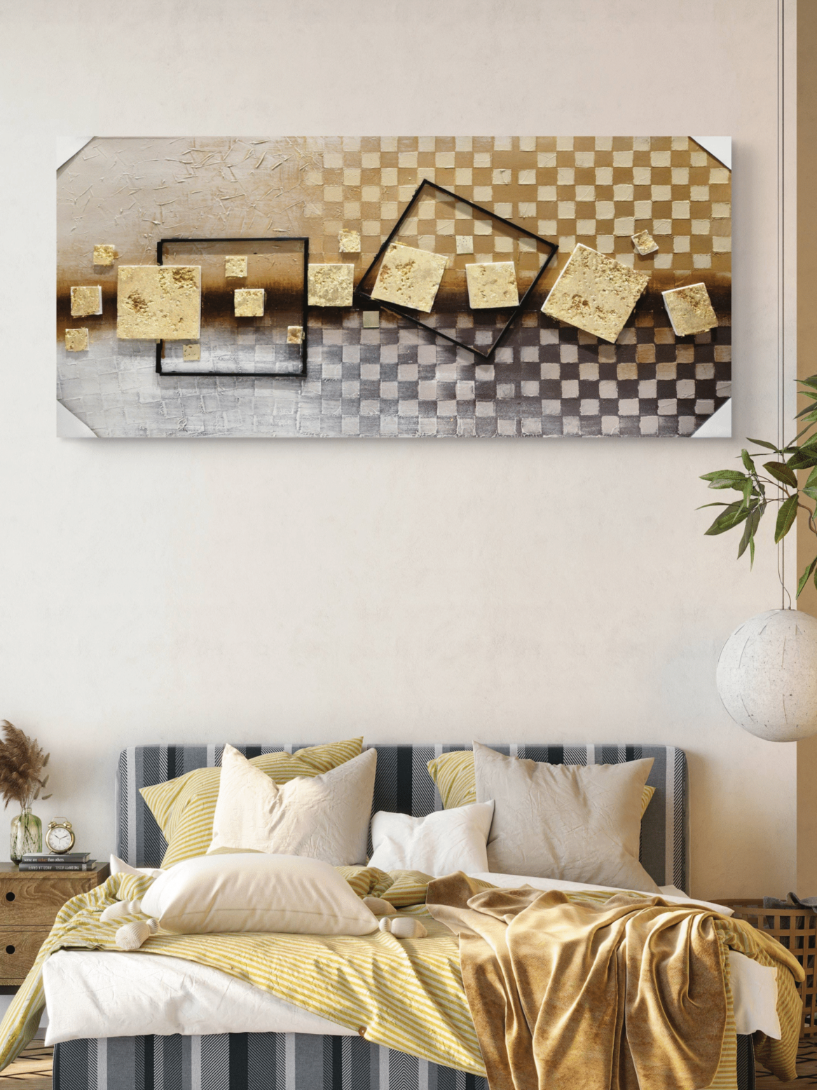 Canvas Paintings Abstract Geometric Squares Canvas Arts