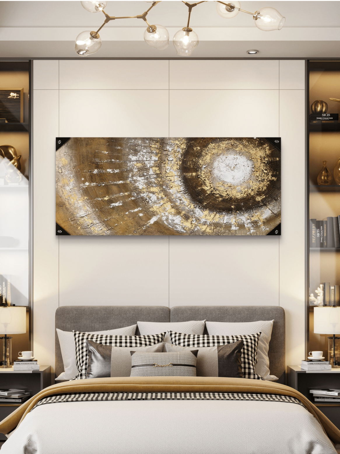 Canvas Paintings Concentric Echoes Canvas Art Abstract Circular Painting