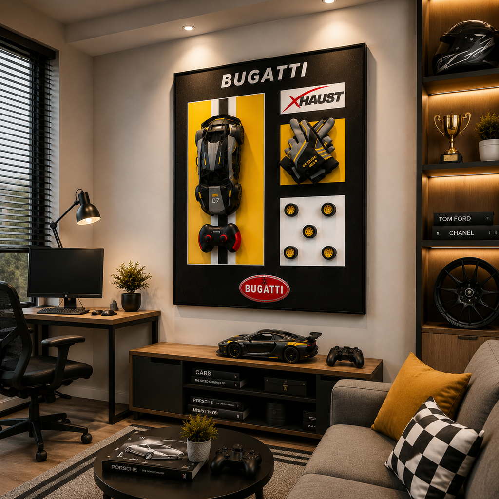RC Racing Cars Premium Wall Painting Luxury Automotive Art Décor (80×60 cm)