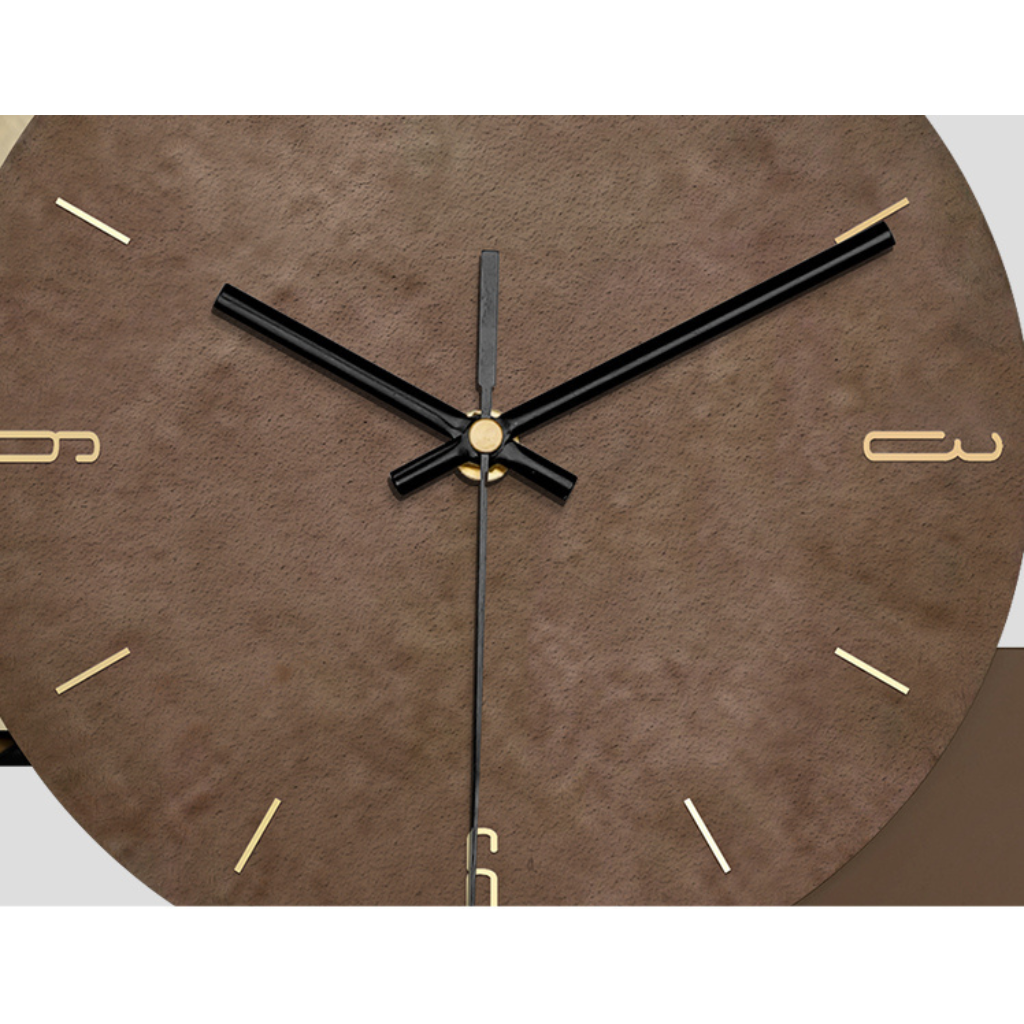 Metal wall clock with led lights