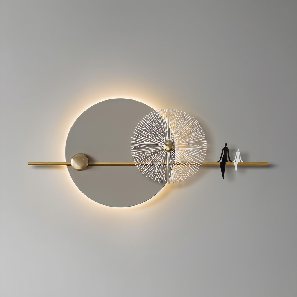 LED Metal Art 3D Round Metal Wall Decor