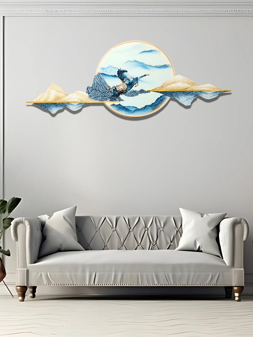 LED Crystal Paintings 3d Modern Crystal Wall Art For Wall Decor With LED Light