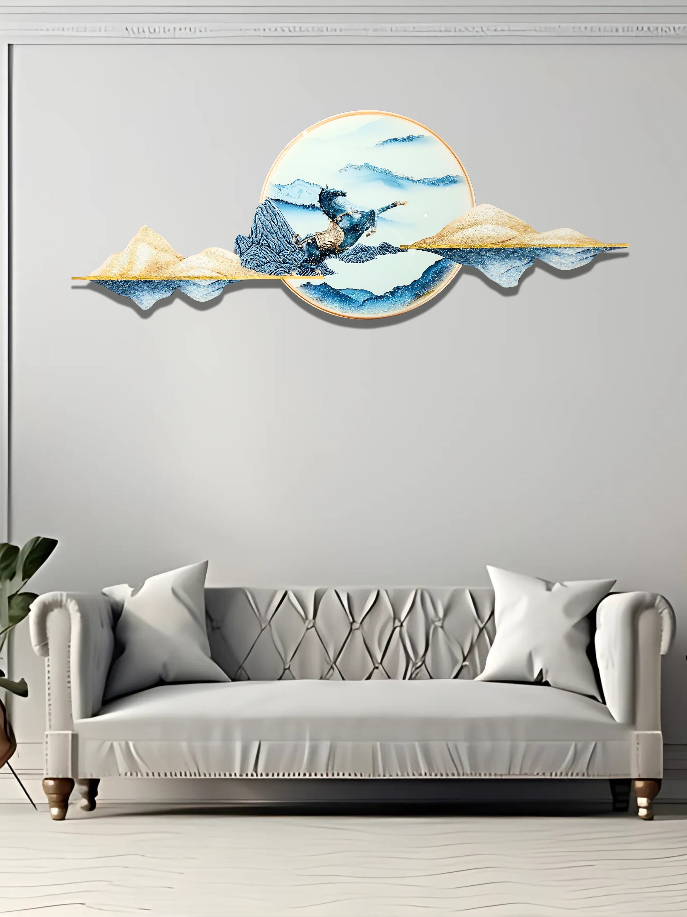 LED Crystal Paintings 3d Modern Crystal Wall Art For Wall Decor With LED Light