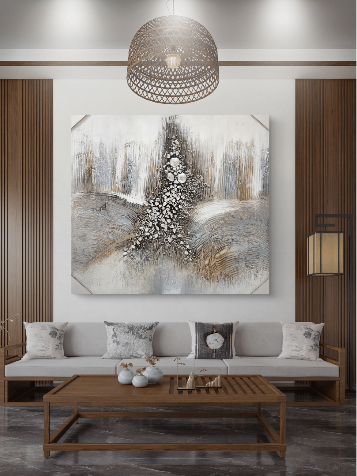 Canvas Paintings Sculpted Abstract Embellishment Canvas Art