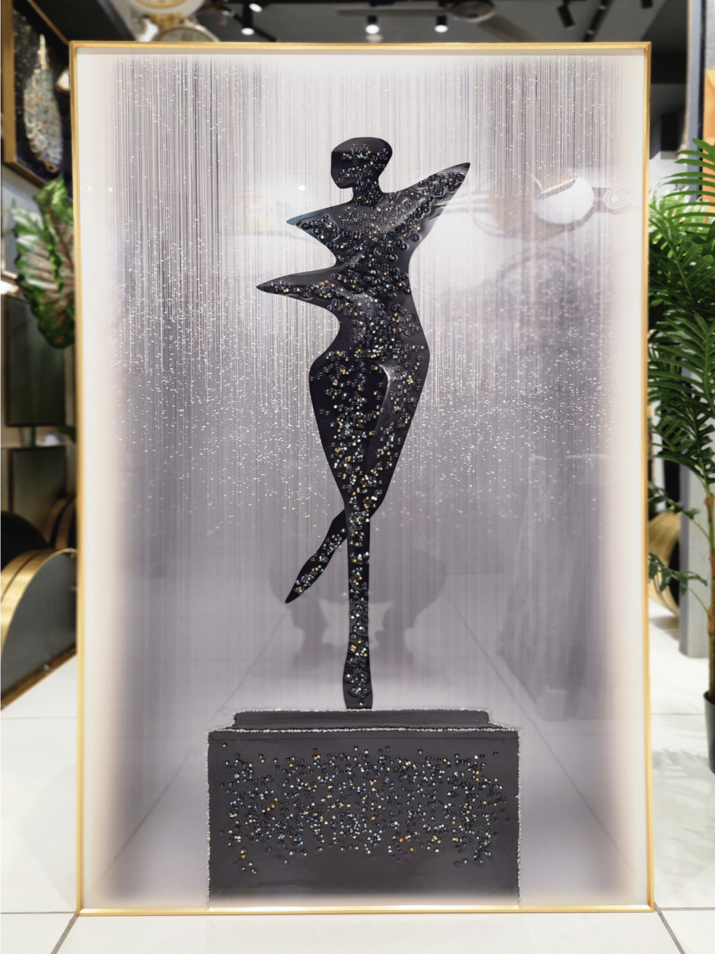 Crystal Paintings Ethereal Silhouette Jeweled Dancer Crystal Arts
