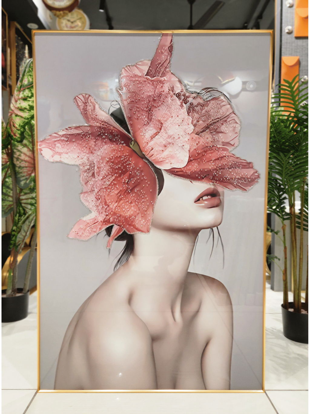 Crystal Paintings Ethereal Bloom Crystal Embellished Canvas Arts