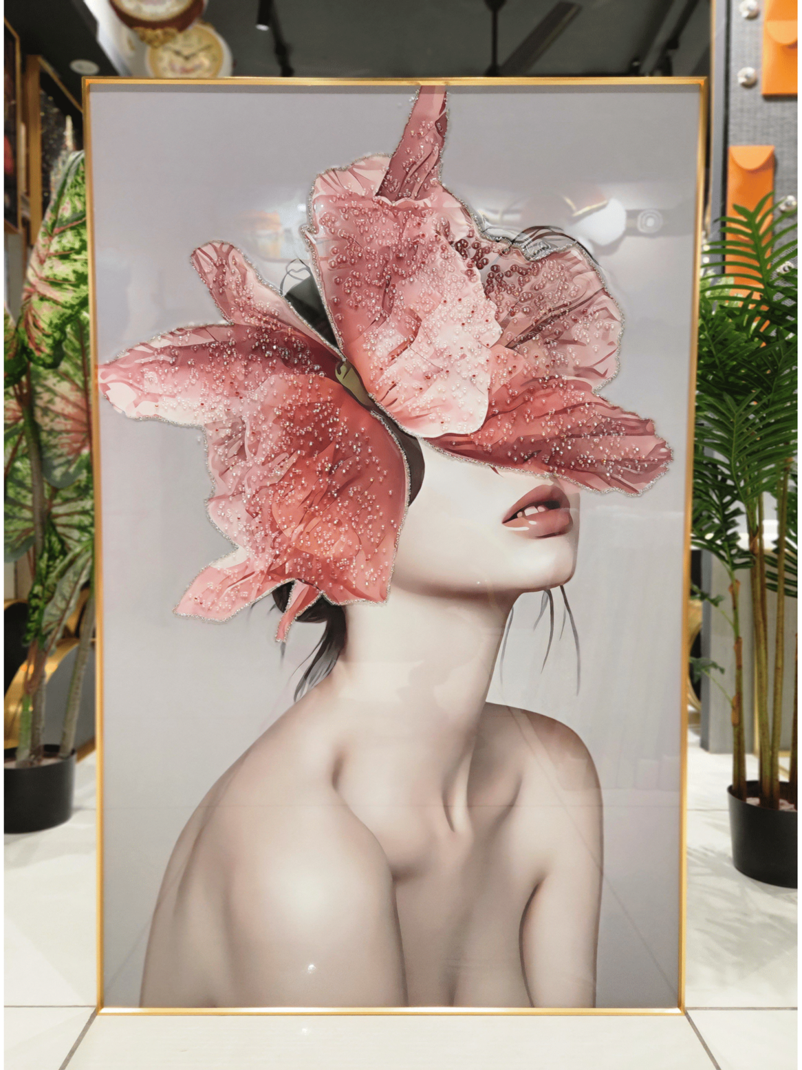 Crystal Paintings Ethereal Bloom Crystal Embellished Canvas Arts