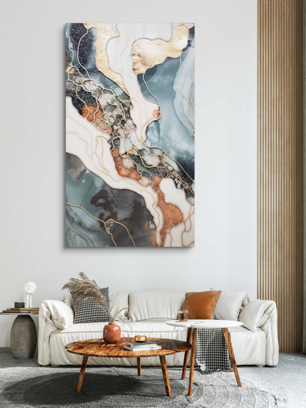 Crystal Paintings Terrestrial Aurora Gilded Layers Crystal Abstract