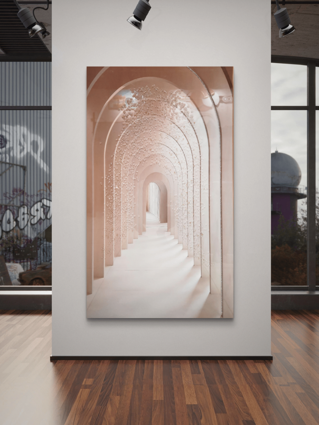 Crystal Paintings Whispering Arches Luminescent Pathway Crystal Art