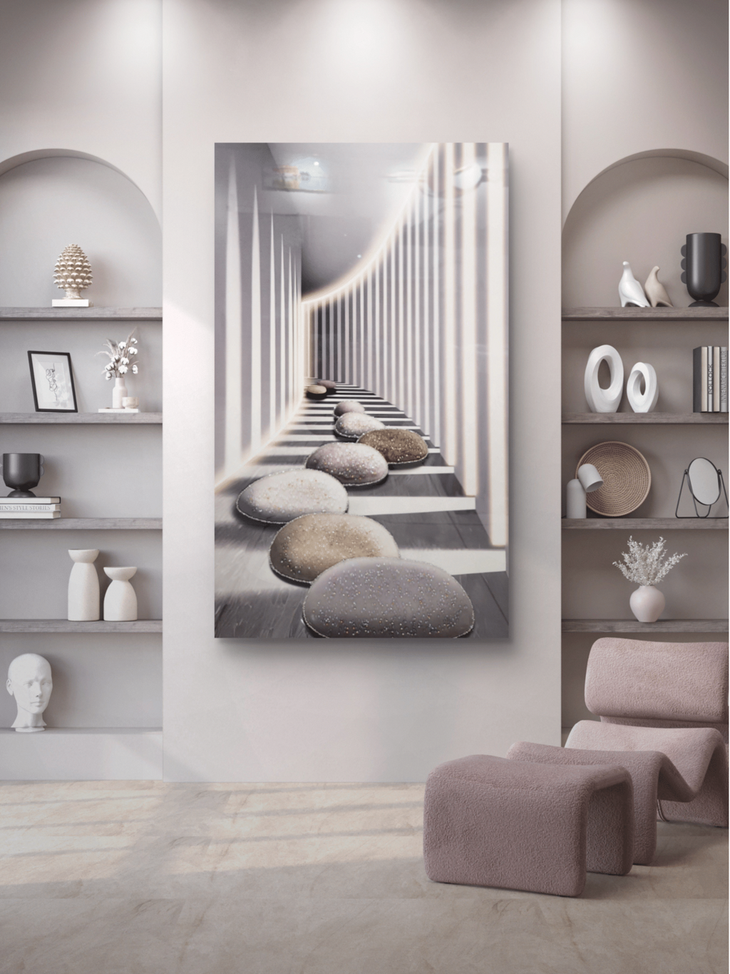 Crystal Paintings Serene Passage Lumina Stone Path Crystal Arts