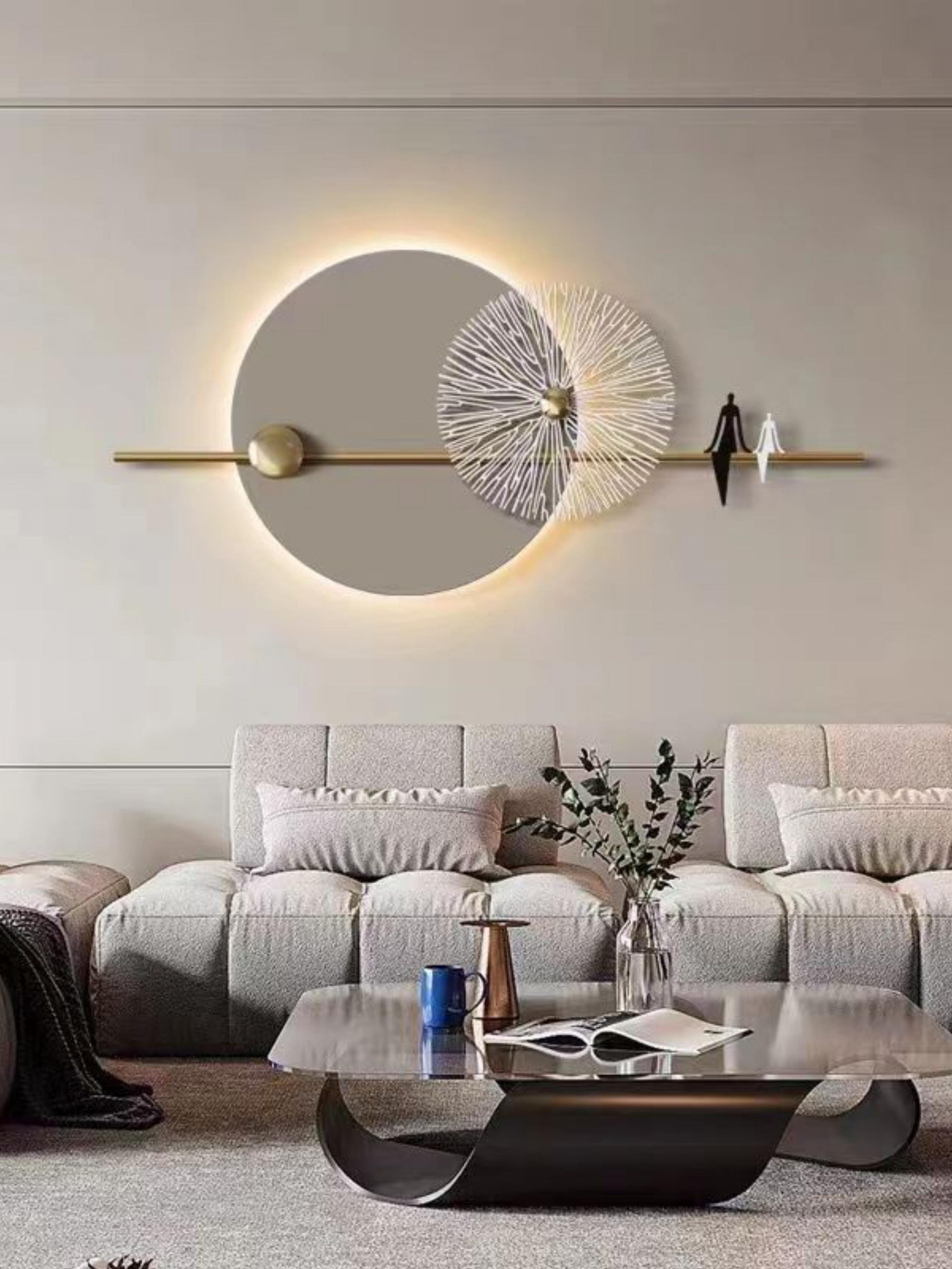 LED Metal Art 3D Round Metal Wall Decor