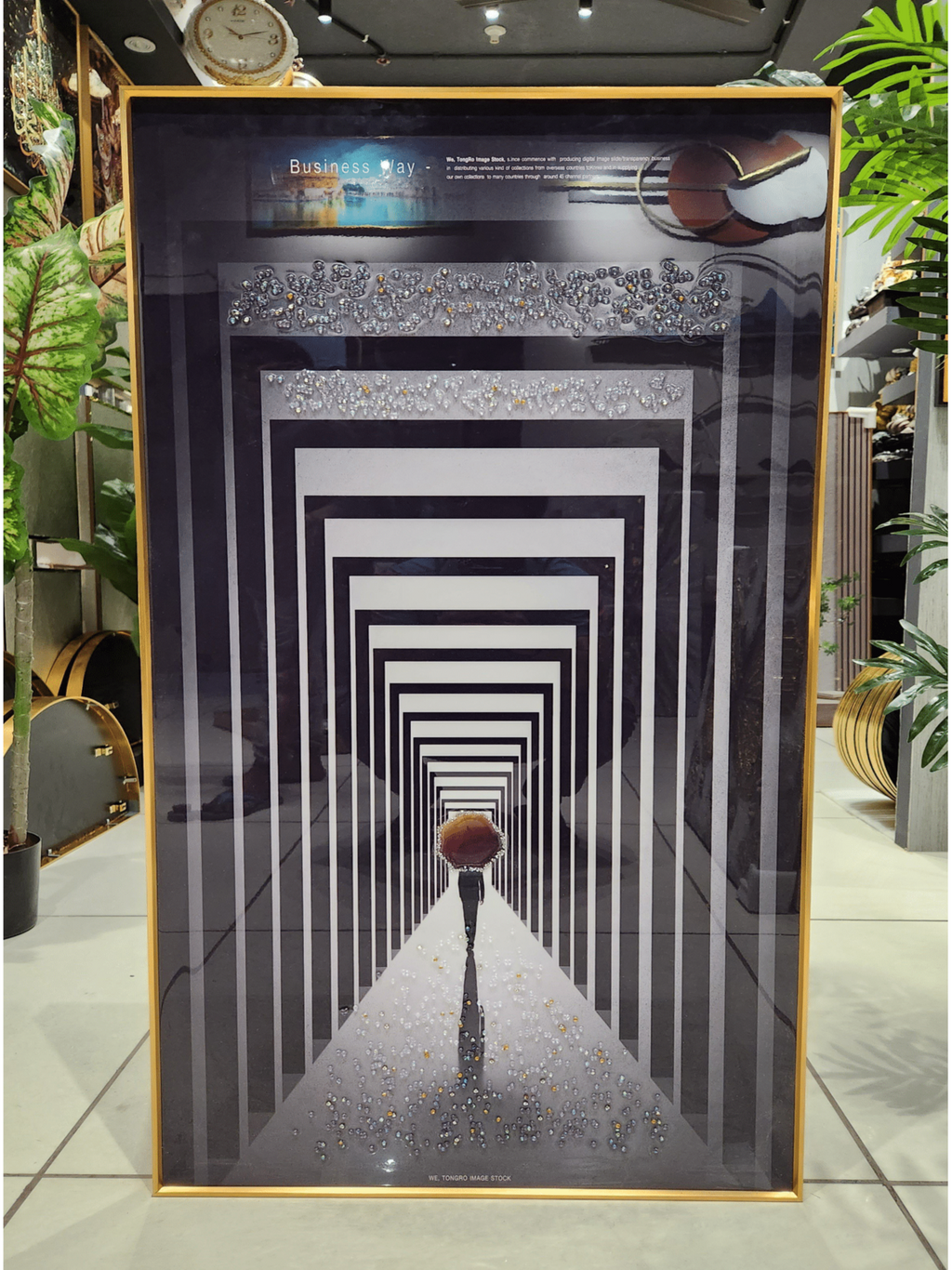 Crystal Paintings Infinite Reflections Crystal Embellished Perspective Painting