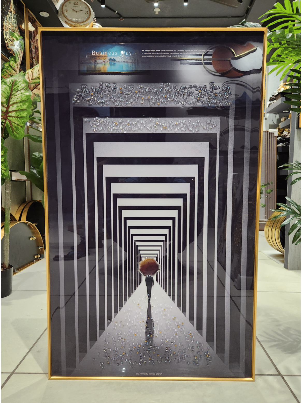 Crystal Paintings Infinite Reflections Crystal Embellished Perspective Painting