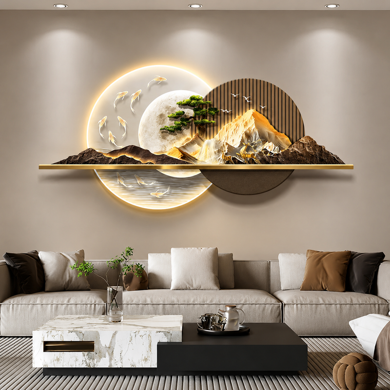 3D Crystal wall decor with LED lights