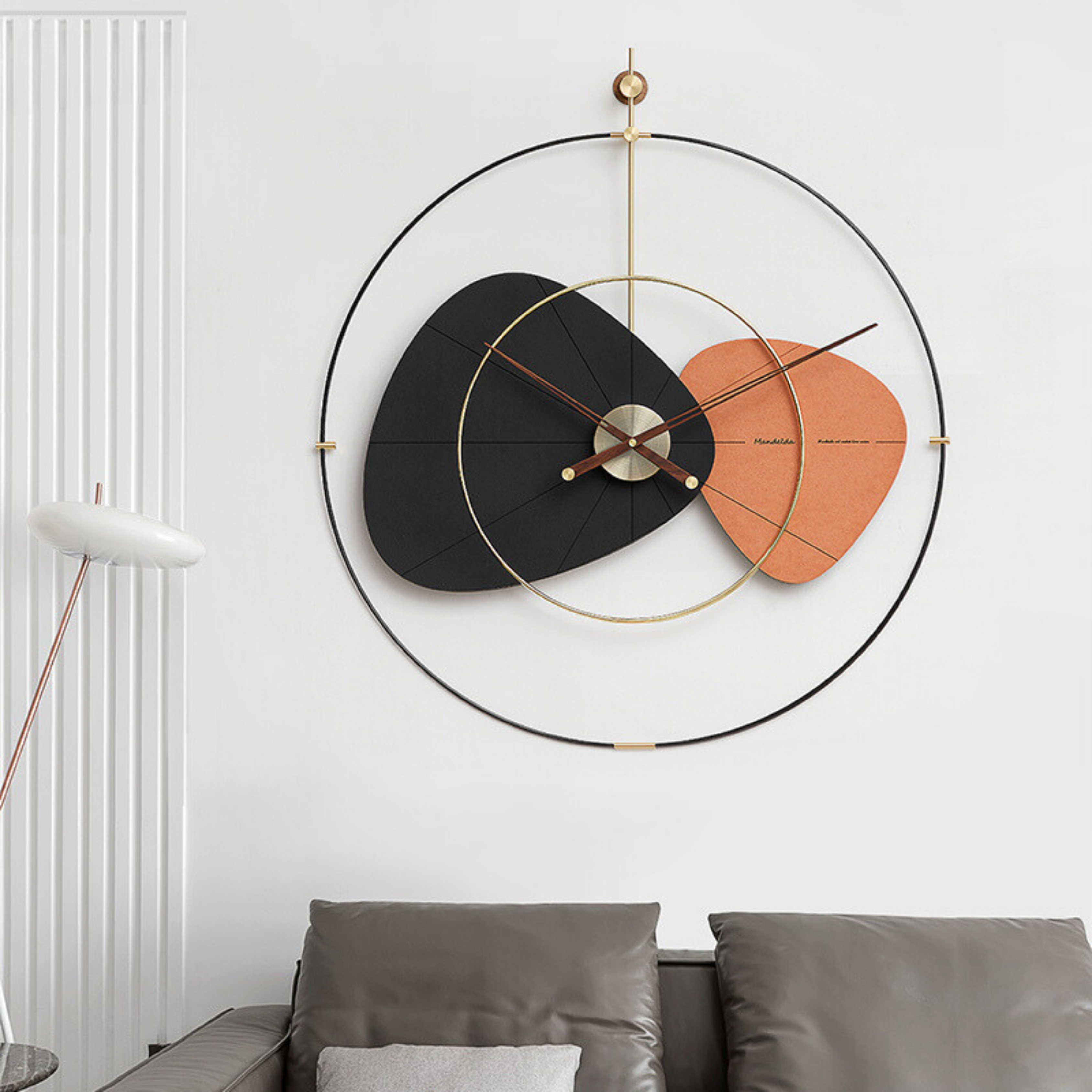 PVD wall clock An Allegory of Calm Luxe Wall Clock Style 2