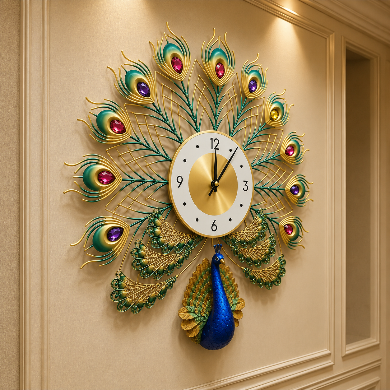 Peacock wall clocks