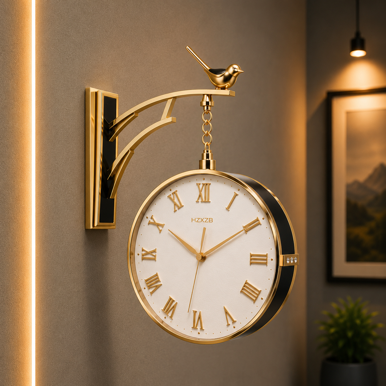 Vintage Dual Dial Hanging Clock – Songbird Accent