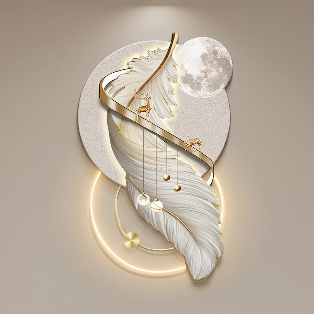 3D Crystal wall decor with LED light