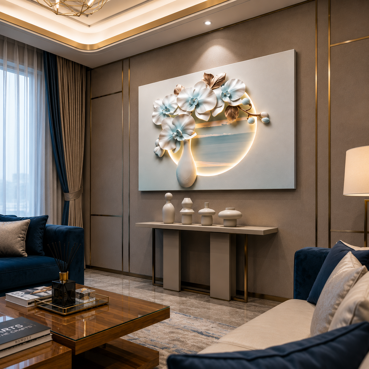 Relife Luxury Floral LED Wall Decor