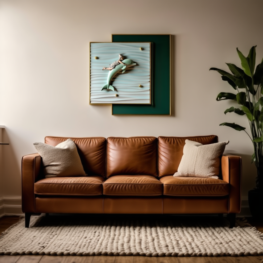 3D Imported Wall painting with metal framing