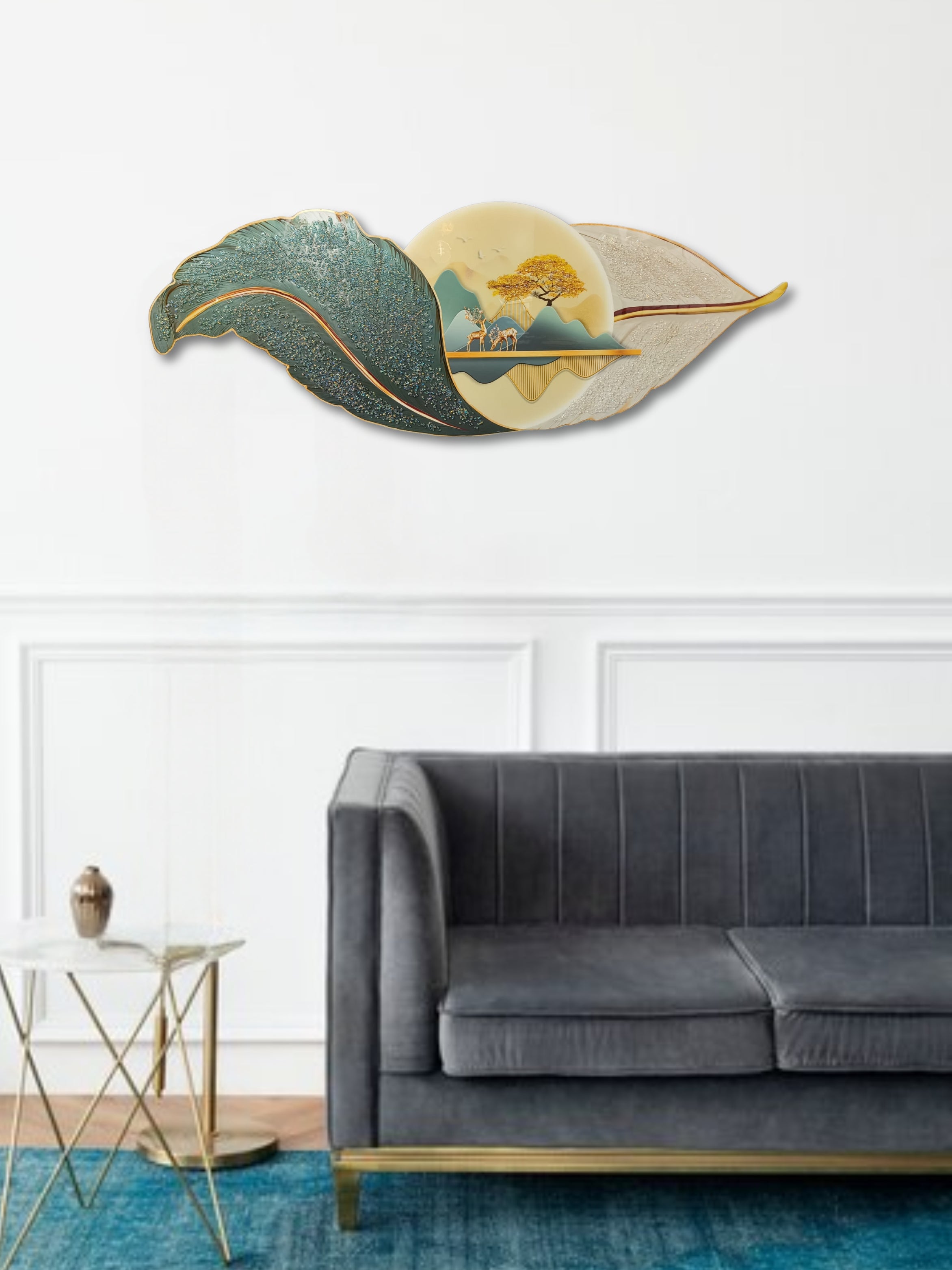 LED Crystal Paintings 3d Modern Crystal Wall Art For Wall Decor With LED Lights