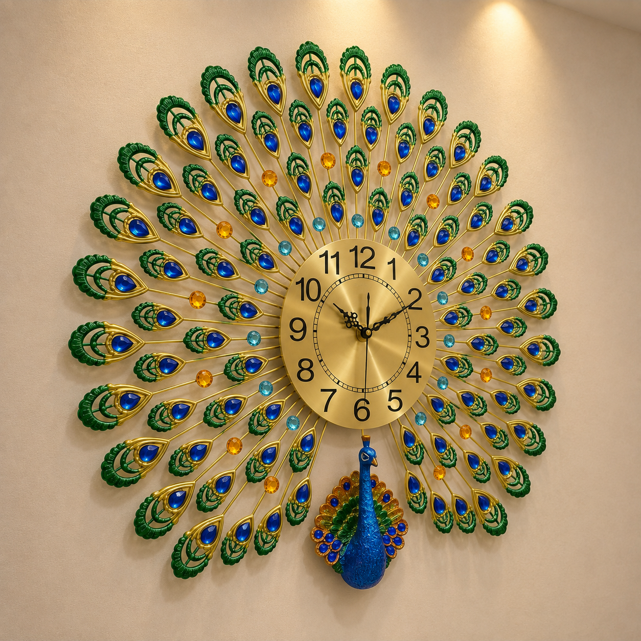 Peacock wall clocks